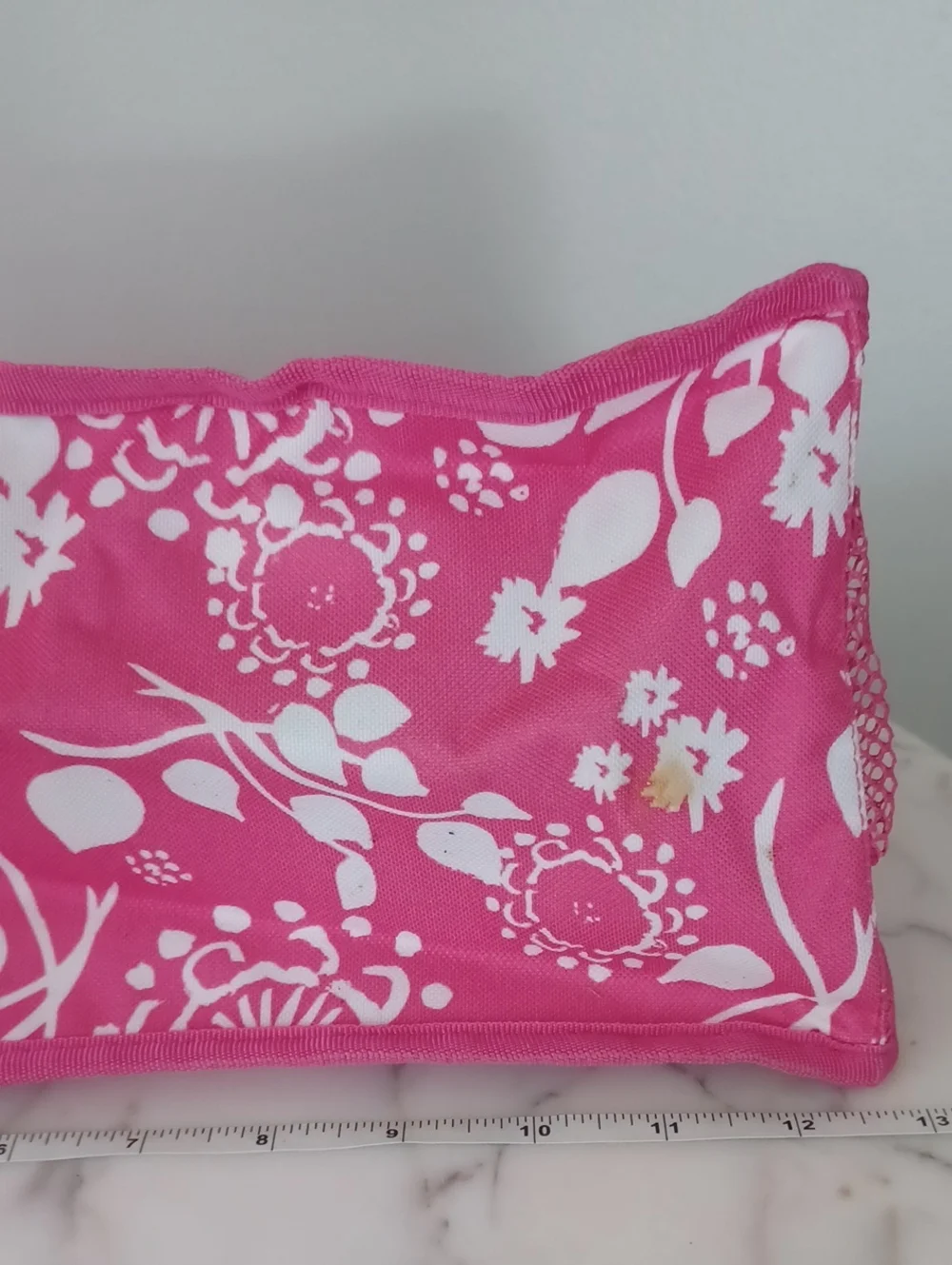Thirty-One Pink and White Floral Tote Bag URU Keep It Caddy 6